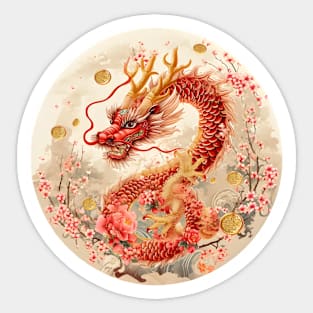 Dragon Festival: Lunar Celebration, Festive Art, and Asian Traditions Sticker